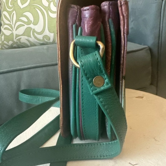 Anuschka Classic Woman Flap Over Accordion Cross Body Handbag 512 - Picture 3 of 8